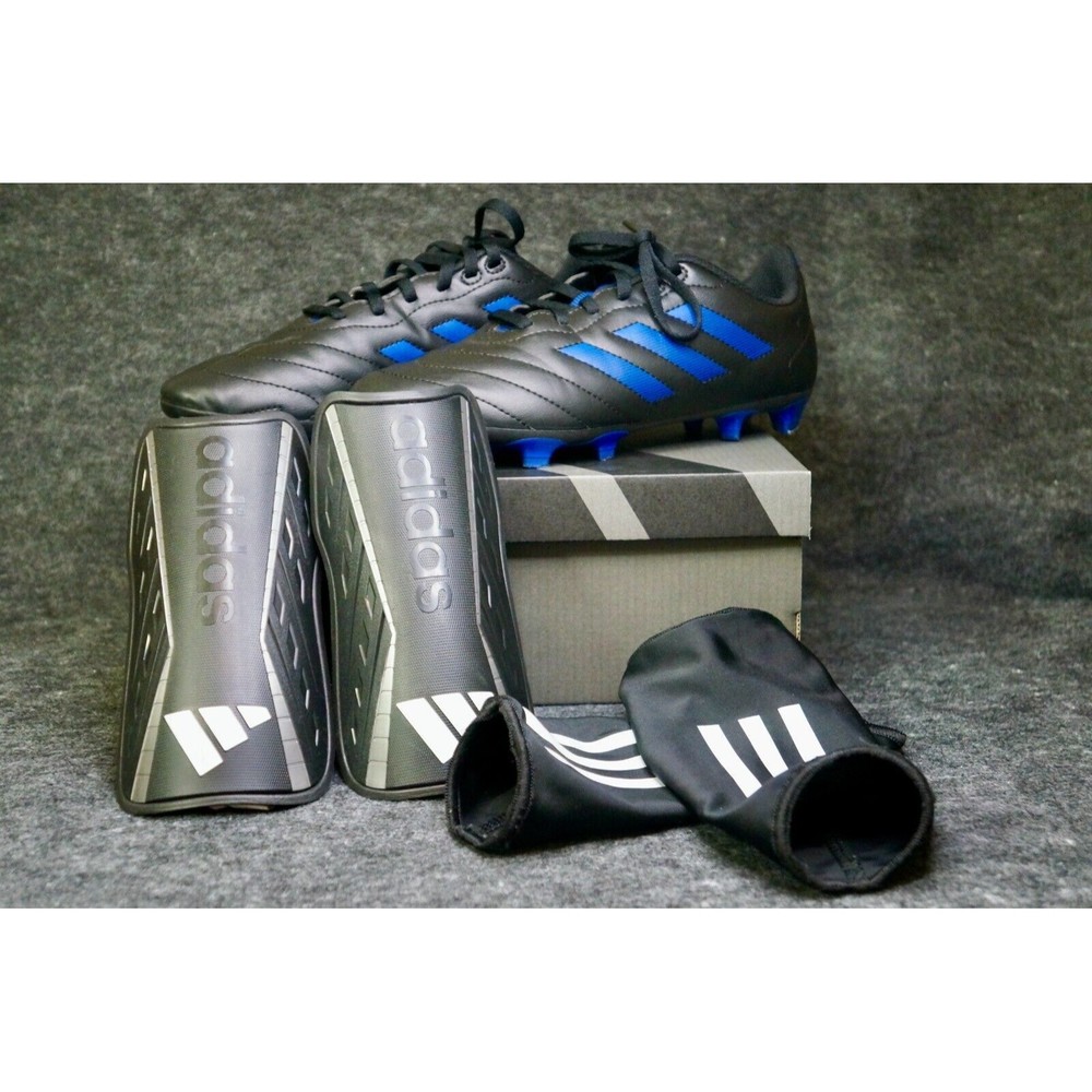 Adidas Boys Goletto VIII GX6906 Soccer Cleats And Shinguards W/ Sleeves